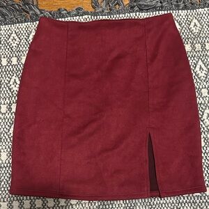 Windsor Burgundy Mini Skirt